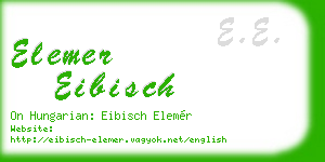 elemer eibisch business card